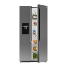 یخچال فریزر ساید بای ساید 32 فوت جی پلاس مدل GSS-P7636W/S، دارای آبسردکن و یخساز اتوماتیک، با ارتفاع 177، پهنای 90.5 و عمق 67 سانتی متر، میزان مصرف انرژی A+، دارای 4 طبقه در یخچال و 4 طبقه در فریزر، دارای سیستم نوفراست