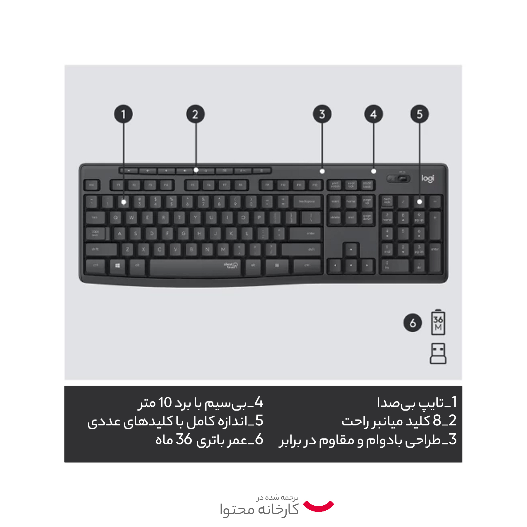 کیبورد و ماوس لاجیتک مدل MK295