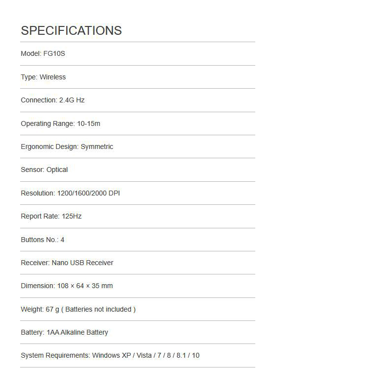 ماوس بی سیم ای فورتک مدل F_G_1O_S_SILNET