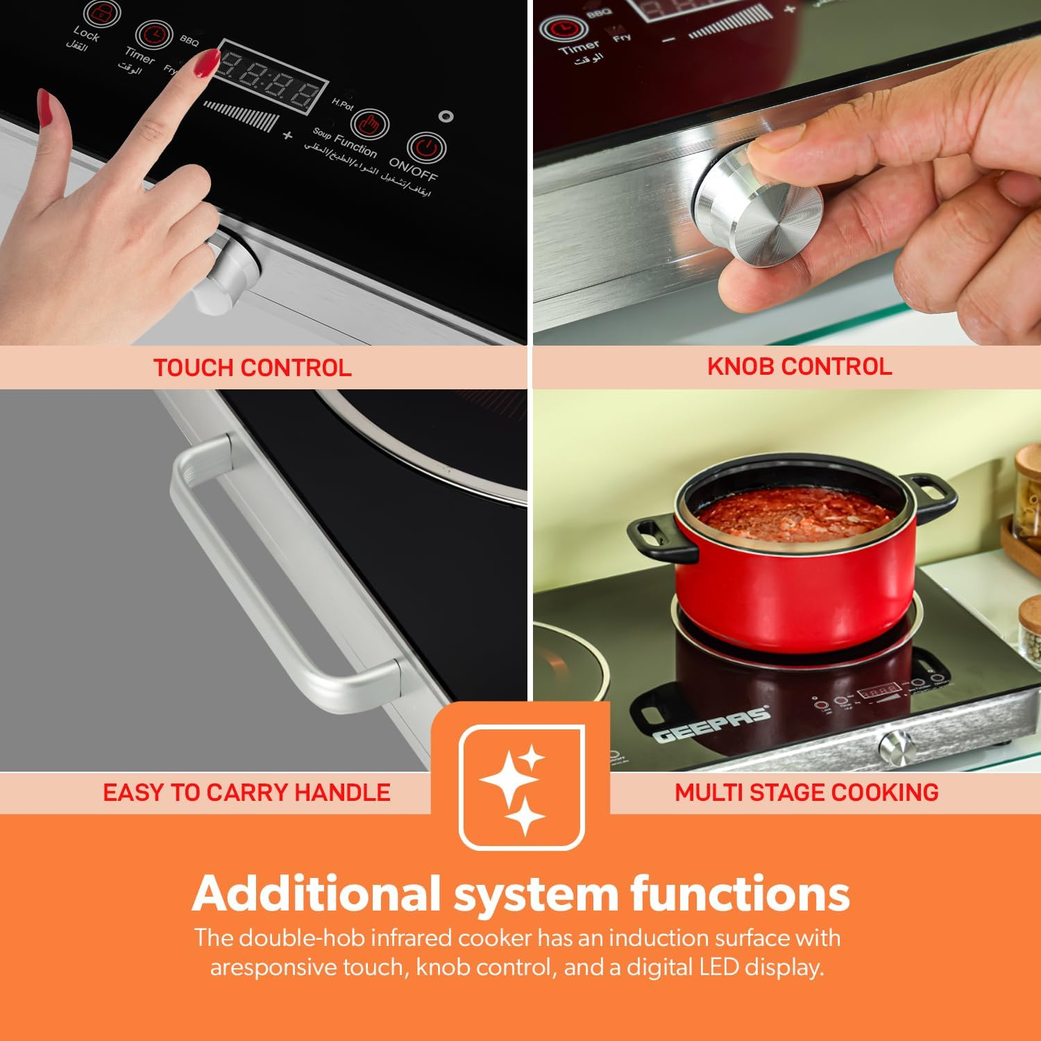 اجاق گاز 2 شعله جی پاس مدل GIC6131S