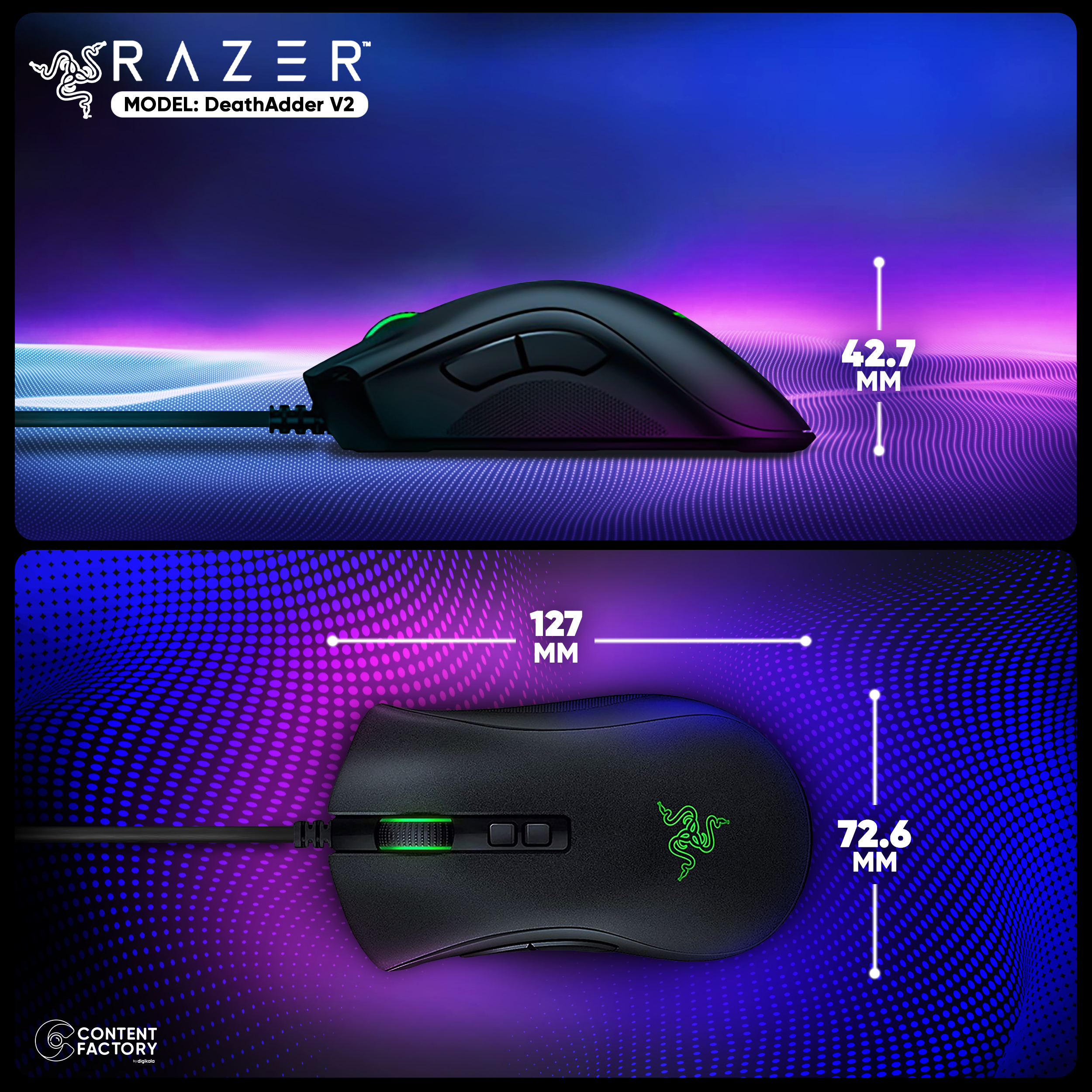 ماوس مخصوص بازی ریزر مدل DeathAdder V2
