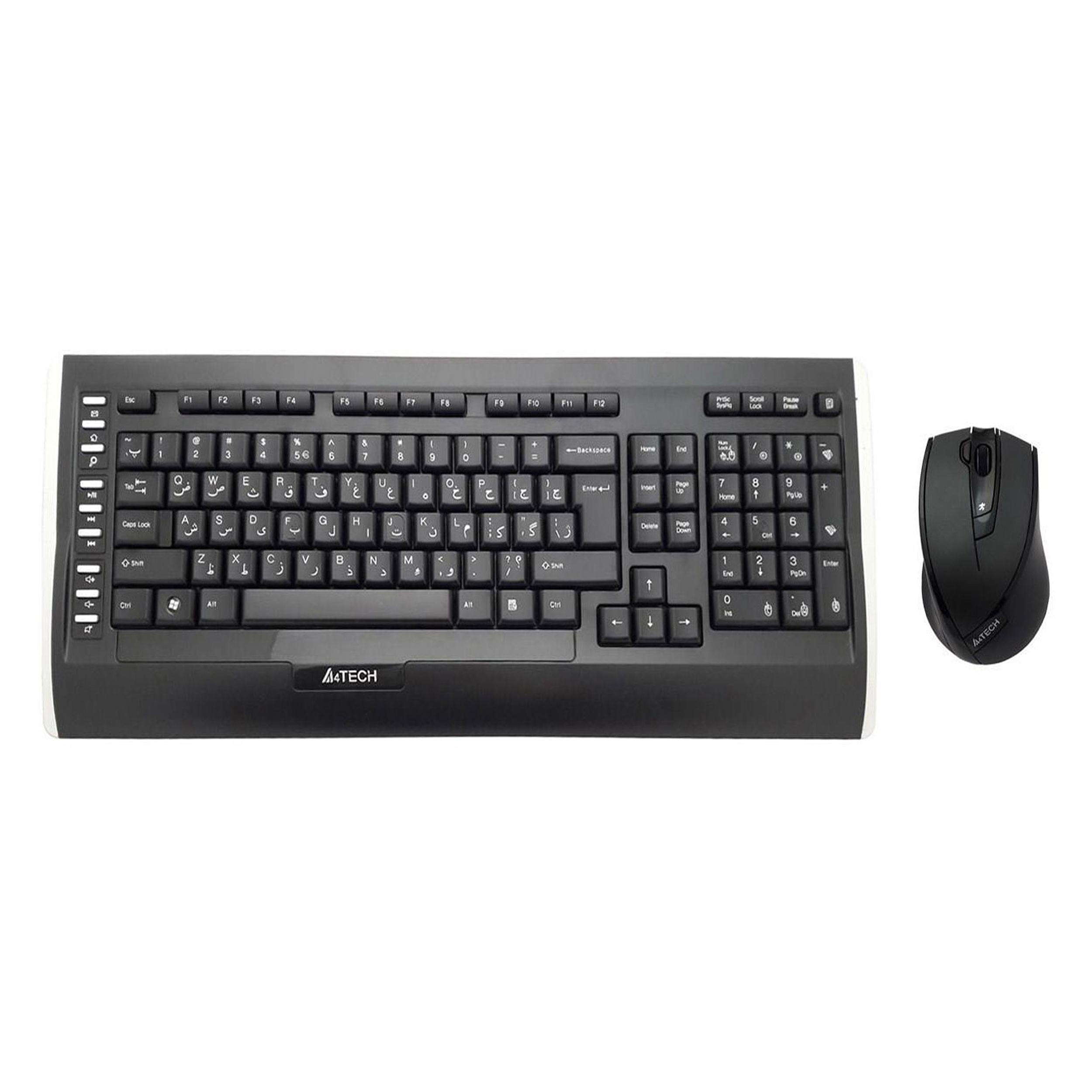 کیبورد و ماوس بی سیم ای فورتک مدل 9300F