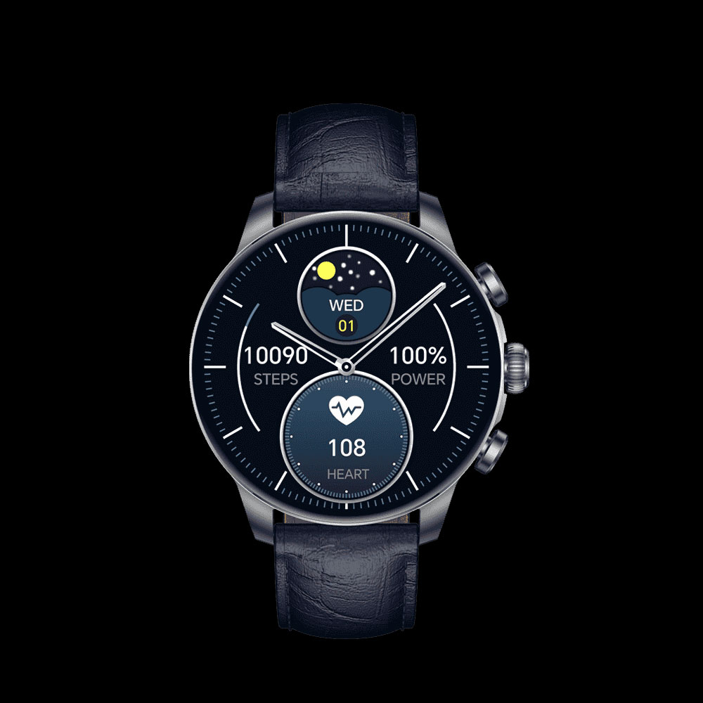 ساعت هوشمند 47 میلی متری گلوریمی مدل GX CLASSICFIT (LIMITED EDITION) بند چرمی