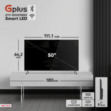 تلویزیون 50 اینچ ال ای دی هوشمند جی پلاس مدل GTV-50SQ758NX