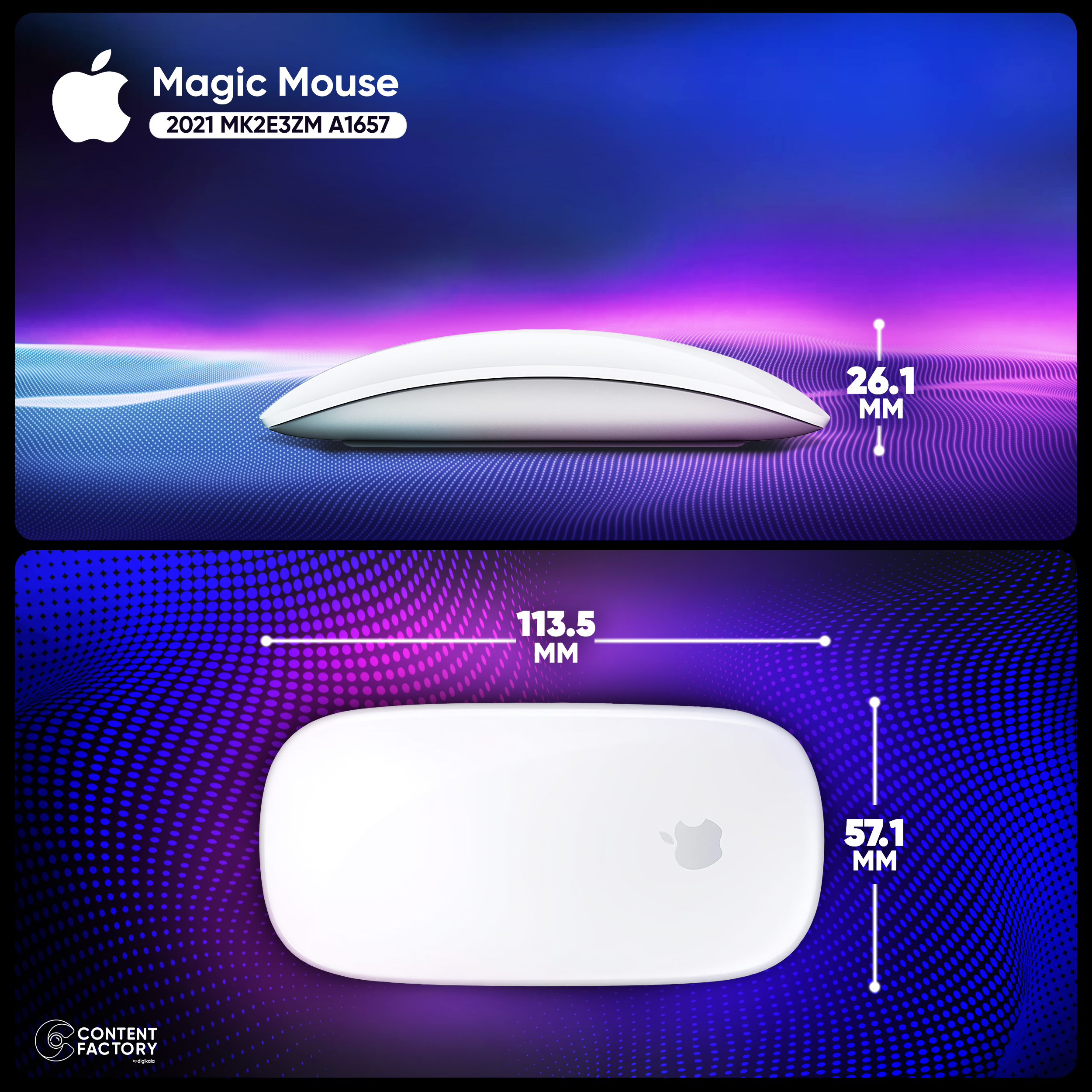 ماوس بی سیم اپل مدل Magic Mouse 2021 A1657