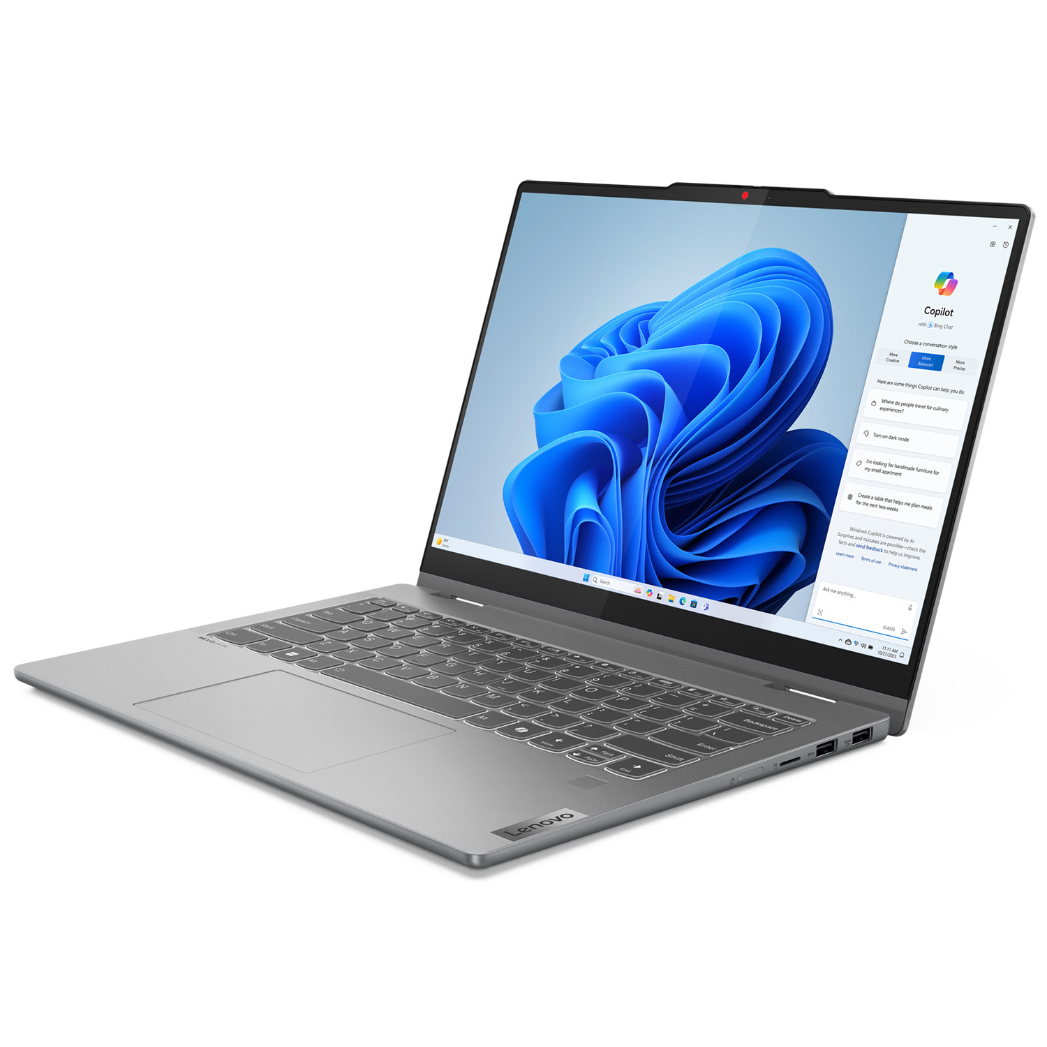 لپ تاپ 14 اینچی لنوو مدل IdeaPad 5 2-in-1 14IRH9-i7 13620H-16GB LPDDR5X 5200MHz-512GB SSD-OLED 60Hz Touch-Backlit-Fingerprint به همراه قلم