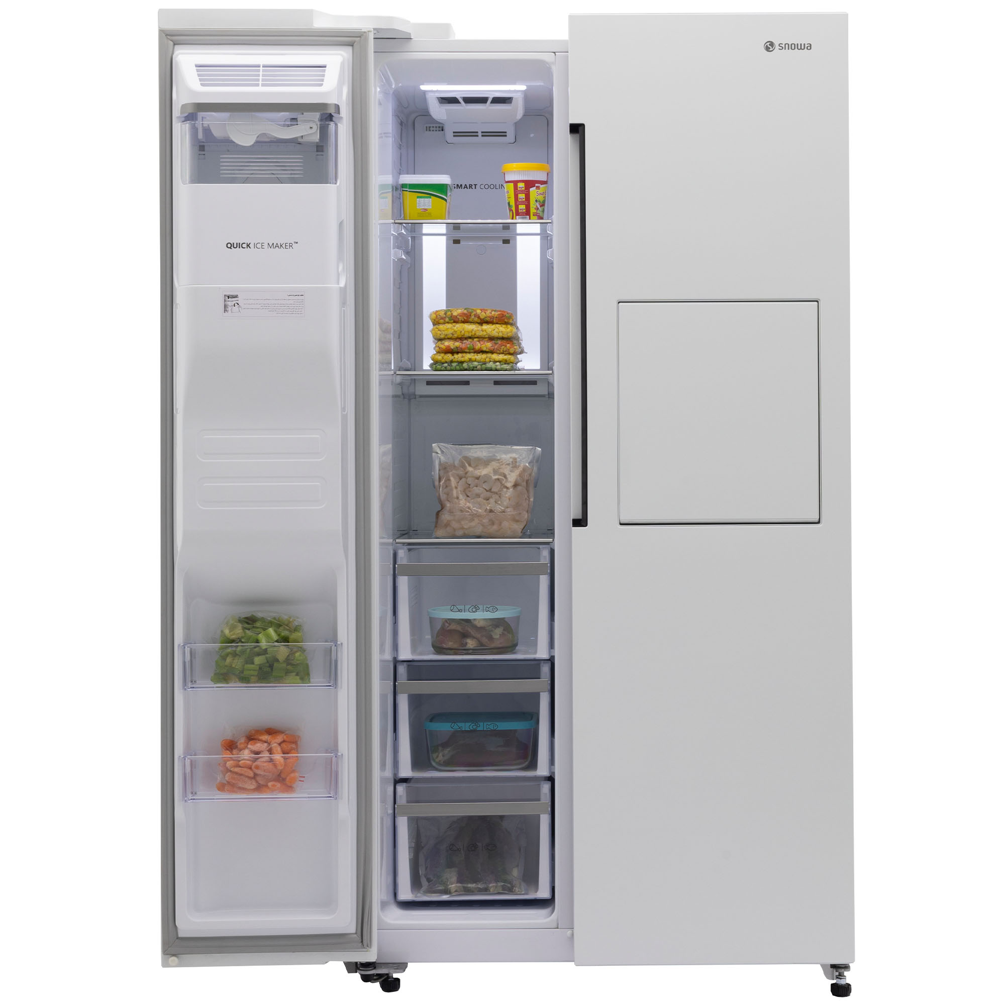 یخچال و فریزر ساید بای ساید 32 فوت اسنوا مدل SN8-2034GW