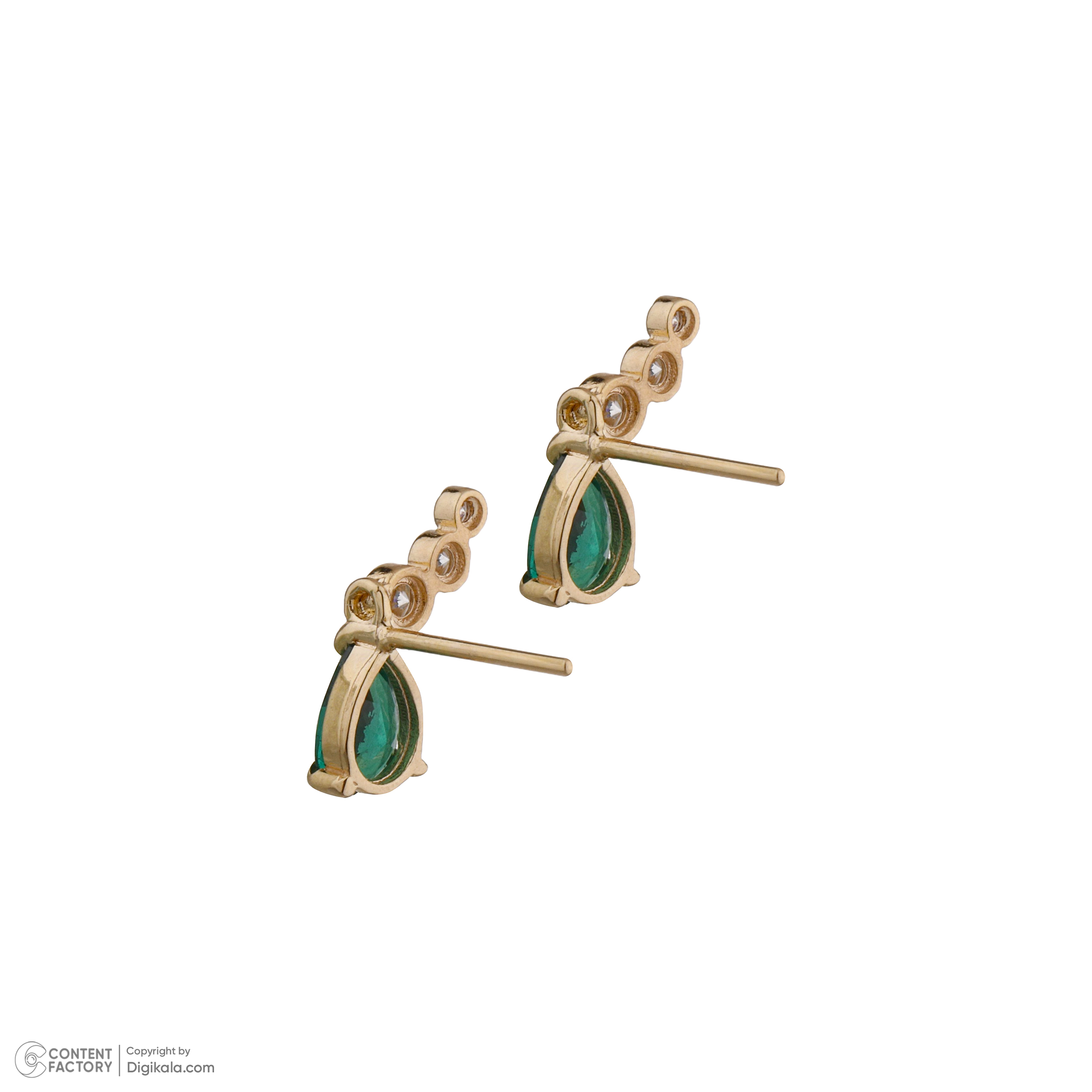 گوشواره طلا 18 عیار زنانه گالری شیدا مجد مدل ارمغان تورمالین