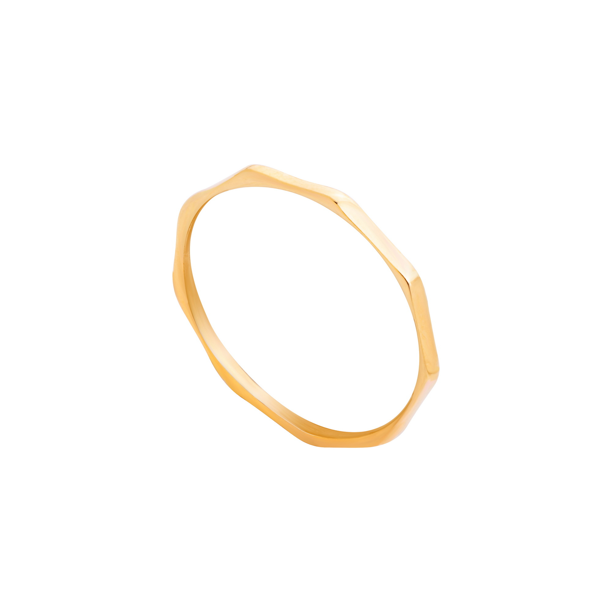 انگشتر طلا 18 عیار زنانه گالری شیدا مجد مدل مینیمال چند ضلعی سایز 53