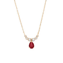 گردنبند طلا 18 عیار زنانه گالری شیدا مجد مدل ارمغان گارنت