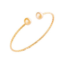 بنگل طلا 18 عیار زنانه گالری شیدا مجد مدل پیچک گوی