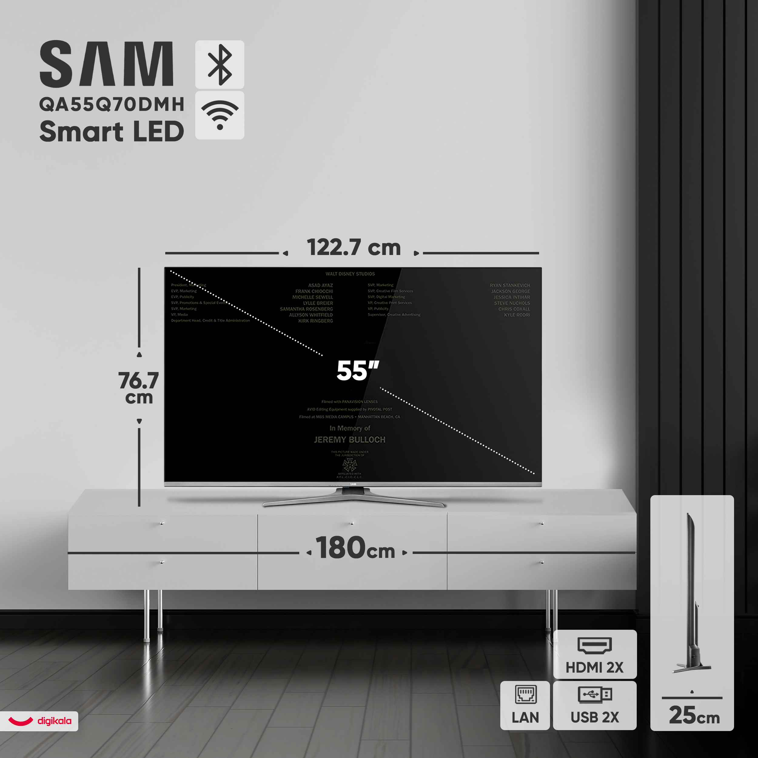 تلویزیون 55 اینچ کیو ال ای دی هوشمند سام مدل QA55Q70DMH