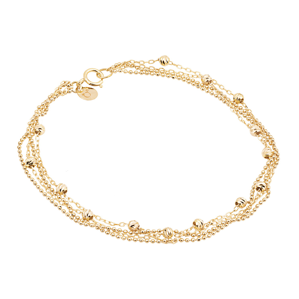 دستبند طلا عیار 18 زنانه گالری شیدا مجد مدل پنی و البرنارد