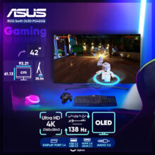 مانیتور گیمینگ 42 اینچ ایسوس مدل ROG Swift OLED PG42UQ