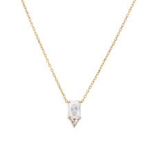 گردنبند طلا 18 عیار زنانه گالری شیدا مجد مدل باگت انگوری زیرکن