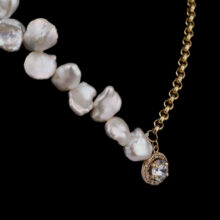 گردنبند طلا 18 عیار زنانه گالری شیدا مجد مدل رولو S تخمه باروک