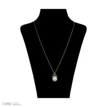 گردنبند طلا 18 عیار زنانه گالری شیدا مجد مدل بالیو تورمالین