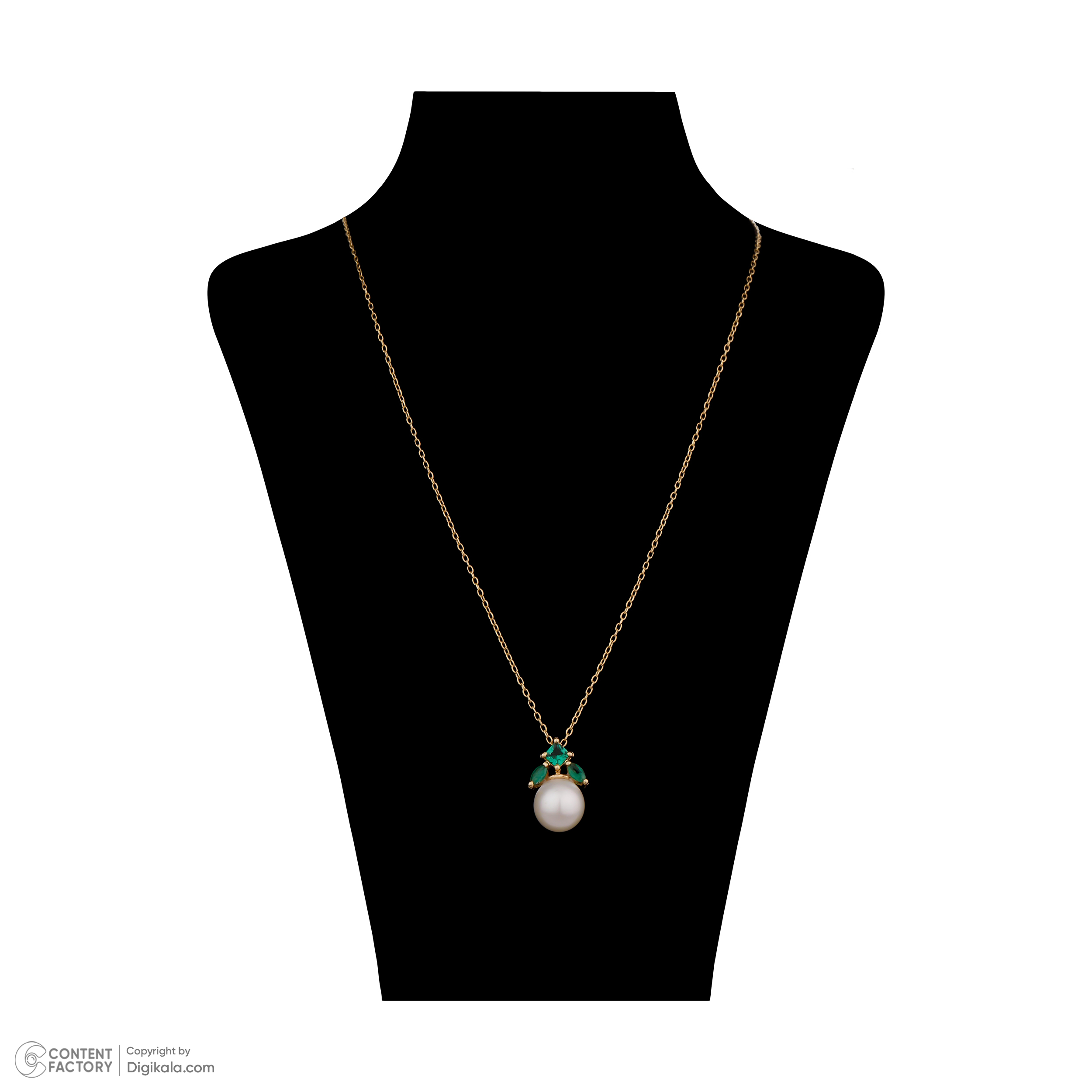 گردنبند طلا 18 عیار زنانه گالری شیدا مجد مدل بالیو تورمالین