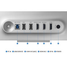 مانیتور گیمینگ 32 اینچ سامسونگ مدل Odyssey G80SD LS32DG802SMXUE، رزولوشن 4K UHD، پنل OLED، نرخ بروزرسانی 240 هرتز، با نسبت تصویر 16:9، دارای اسپیکر داخلی، دارای پورت HDMI و DisplayPort