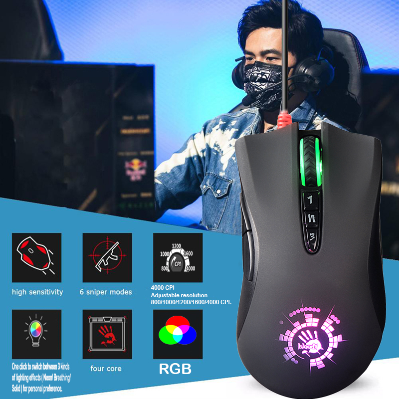 ماوس مخصوص بازی ای فورتک مدل A91