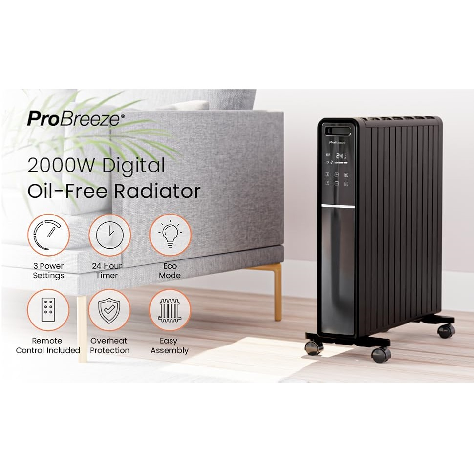 شوفاژ برقی پنلی پرو بریز مدل PB-H14B-EU