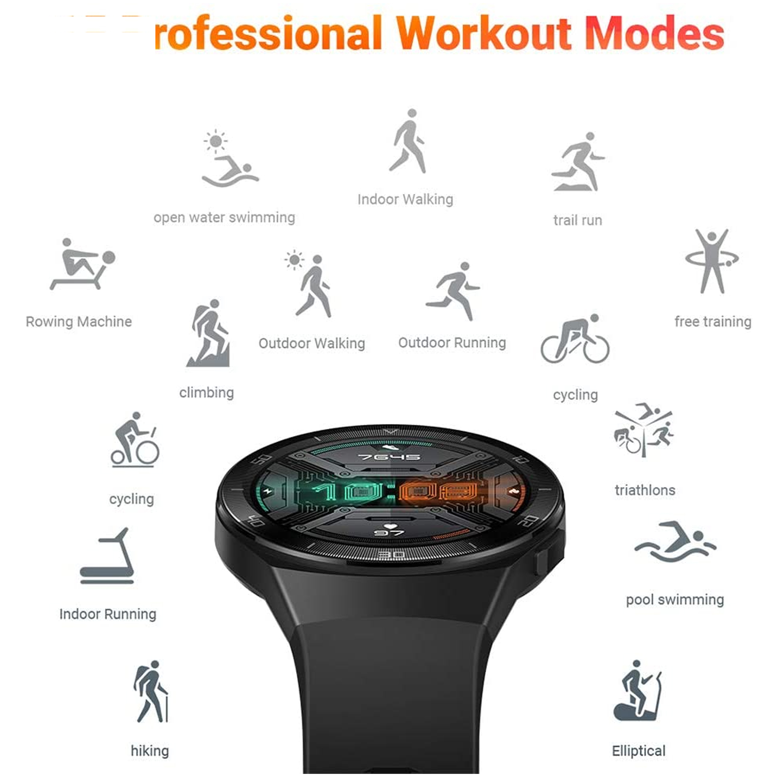 ساعت هوشمند هوآوی مدل GT 2e - HCT-B19 بند سیلیکونی