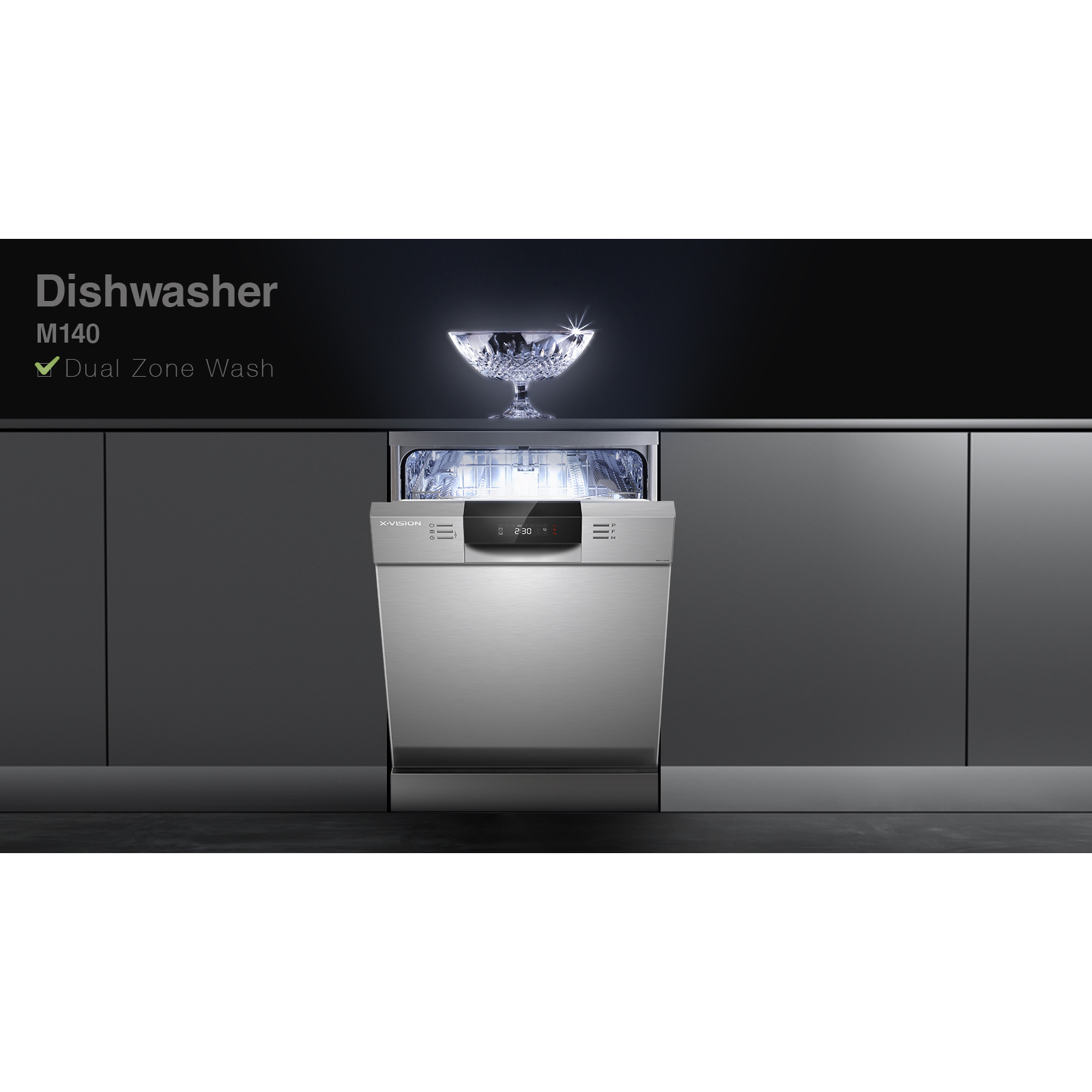 ماشین ظرفشویی 14 نفره ایکس ویژن مدل  M140/W/S