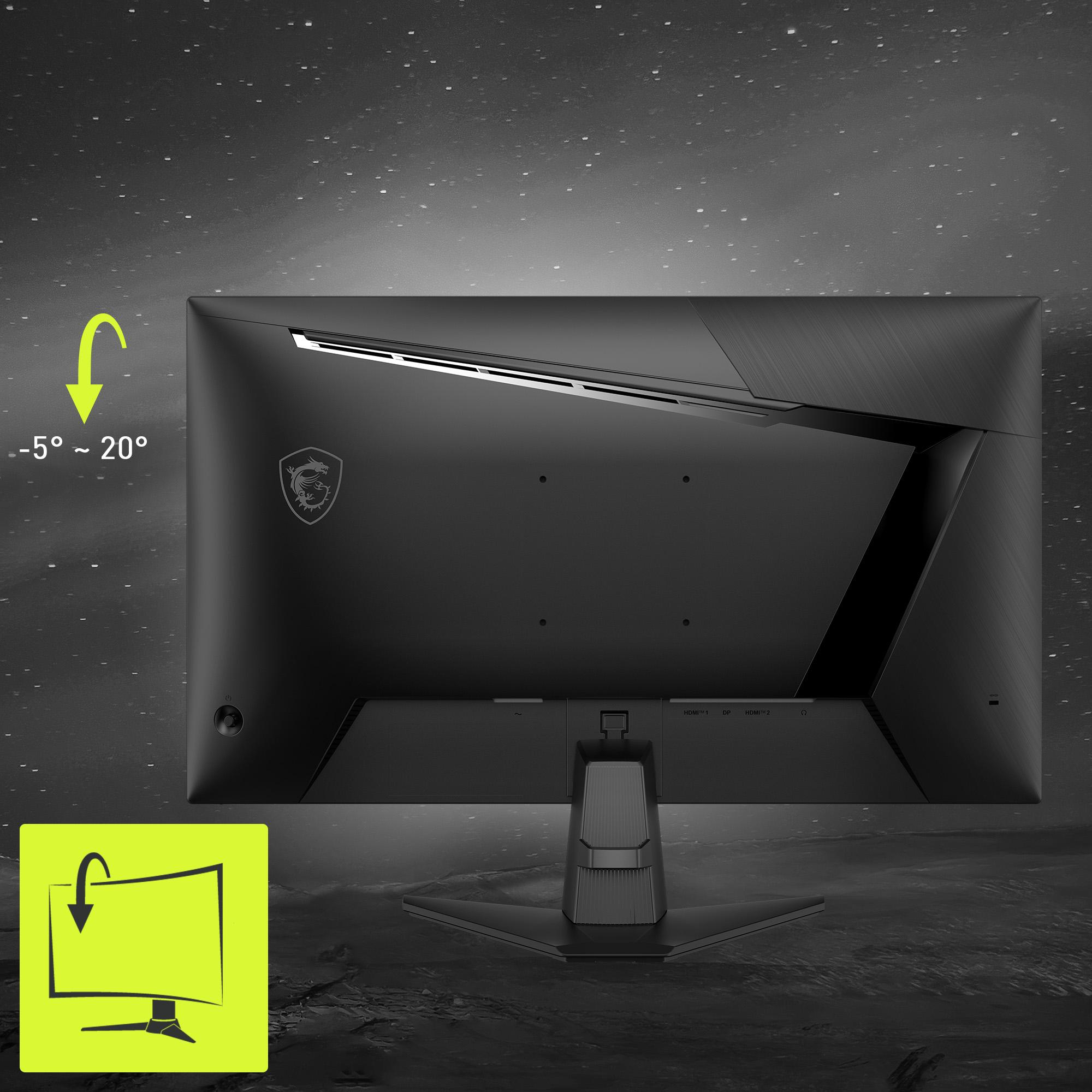 مانیتور گیمینگ 27 اینچ ام اس آی مدل MAG 275QF، رزولوشن WQHD، پنل Rapid IPS، نرخ بروزرسانی 180 هرتز، با نسبت تصویر 16:9، دارای پورت HDMI و DisplayPort و خروجی هدفون