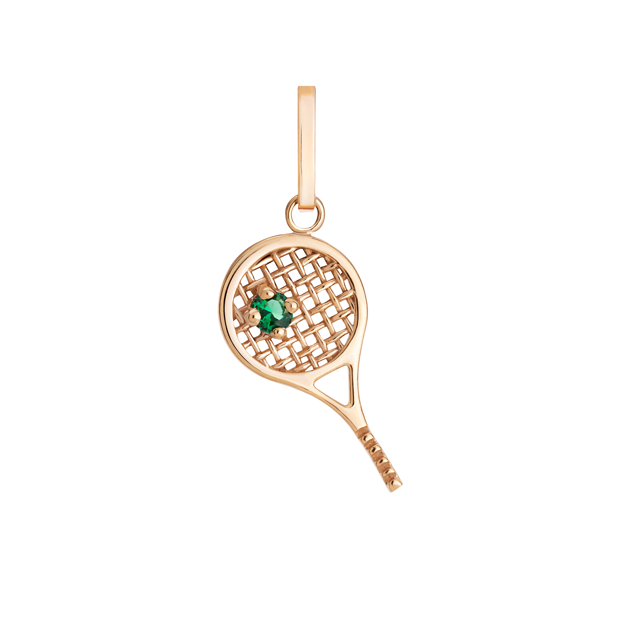 آویز گردنبند طلا 18 عیار زنانه گالری شیدا مجد طرح راکت تنیس