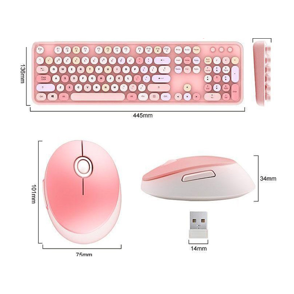 کیبورد و ماوس بی سیم مافی مدل Sweet