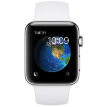 ساعت هوشمند اپل واچ سری 2 مدل 38mm Stainless Steel Case with White Sport Silicon Band