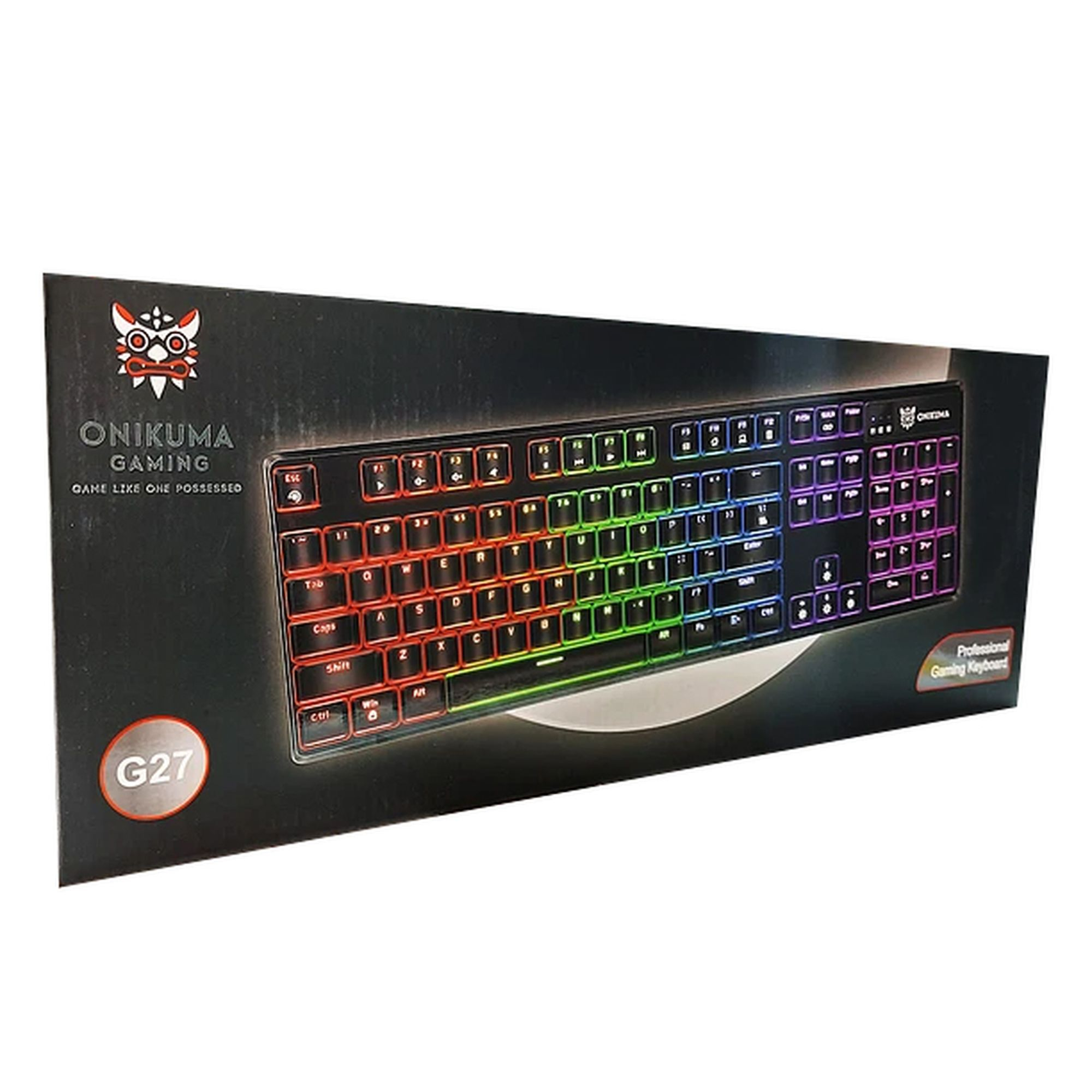 کیبورد مخصوص بازی اونیکوما مدل G27 RGB، مکانیکال سوییچ آبی، Full size، نورپردازی RGB