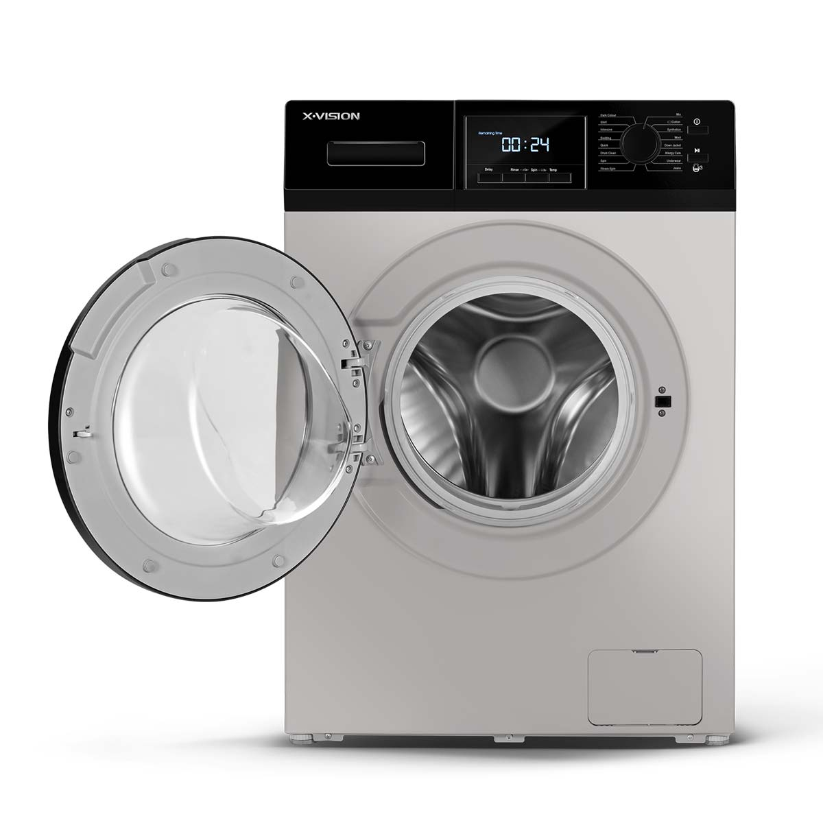 ماشین لباسشویی ایکس ویژن مدل TM84-BWBL/BSBL ظرفیت 8 کیلوگرم