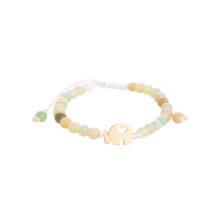 دستبند طلا 18 عیار بچگانه با بند مهره‌ای گالری شیدا مجد مدل فیل سنگی