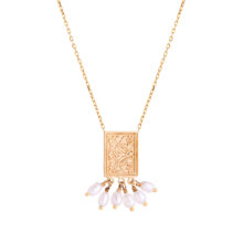 گردنبند طلا 18 عیار زنانه با زنجیر حلقه‌ای (فلامینگو) گالری شیدا مجد مدل فرنگیس