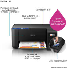 پرینتر جوهر افشان اپسون مدل EcoTank L3211