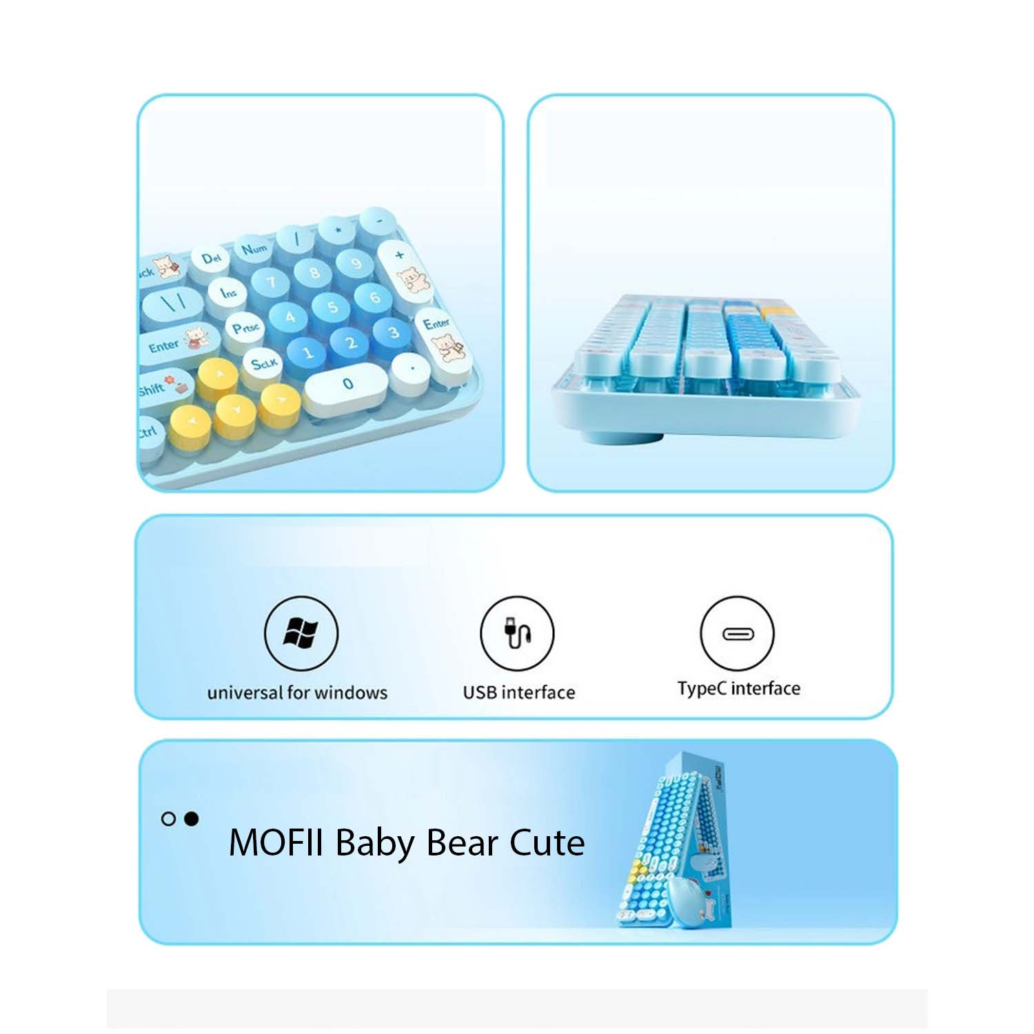 کیبورد و ماوس بی سیم مافی مدل Baby Bear