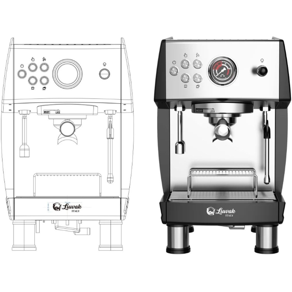 اسپرسو ساز 2800 میلی‌لیتر لواک مدل 3250