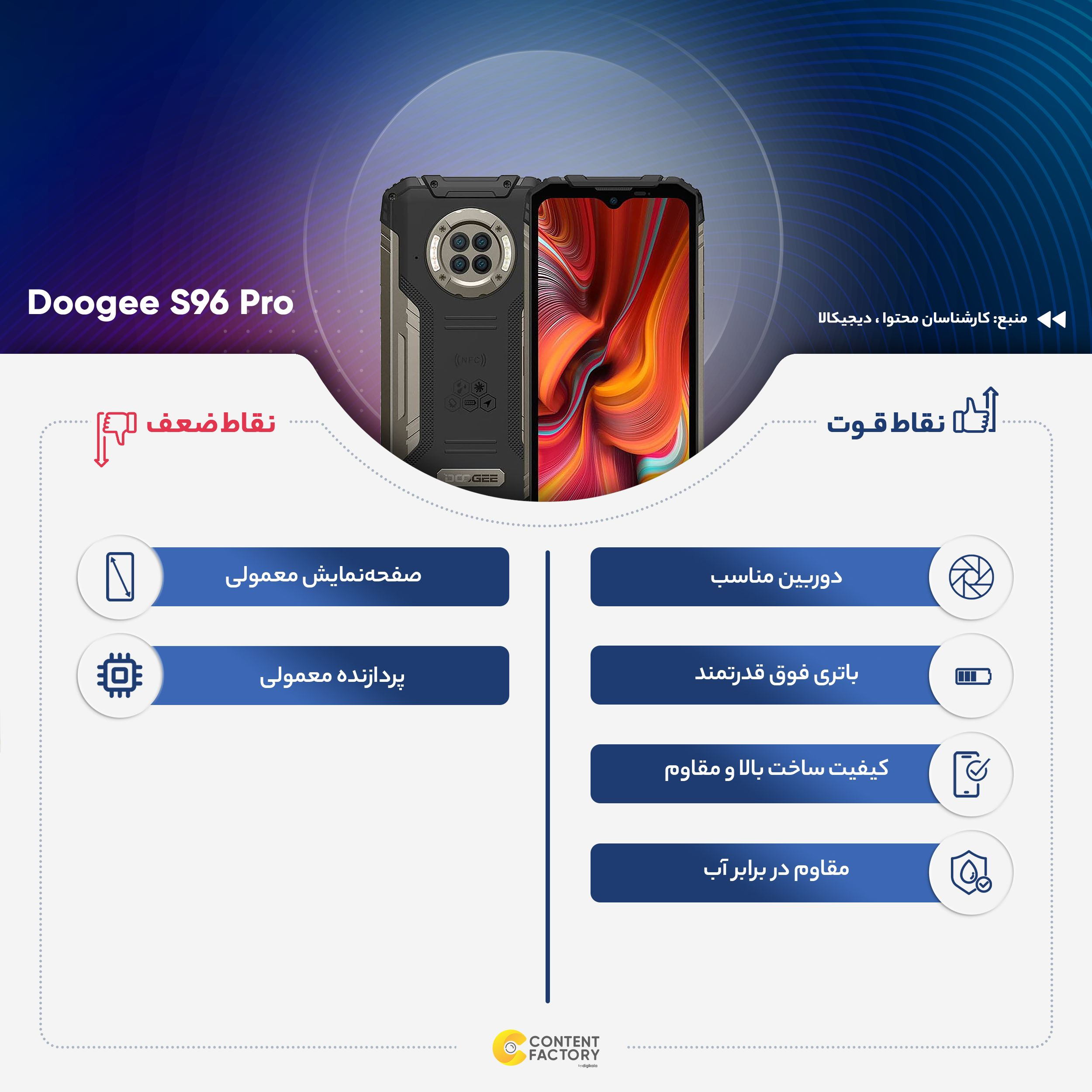 گوشی موبایل دوجی مدل S96 Pro دو سیم کارت ظرفیت 128 گیگابایت و رم 8 گیگابایت
