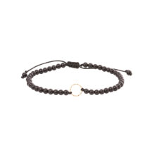 دستبند طلا 18 عیار مردانه گالری شیدا مجد مدل حلقه تراش اونیکس