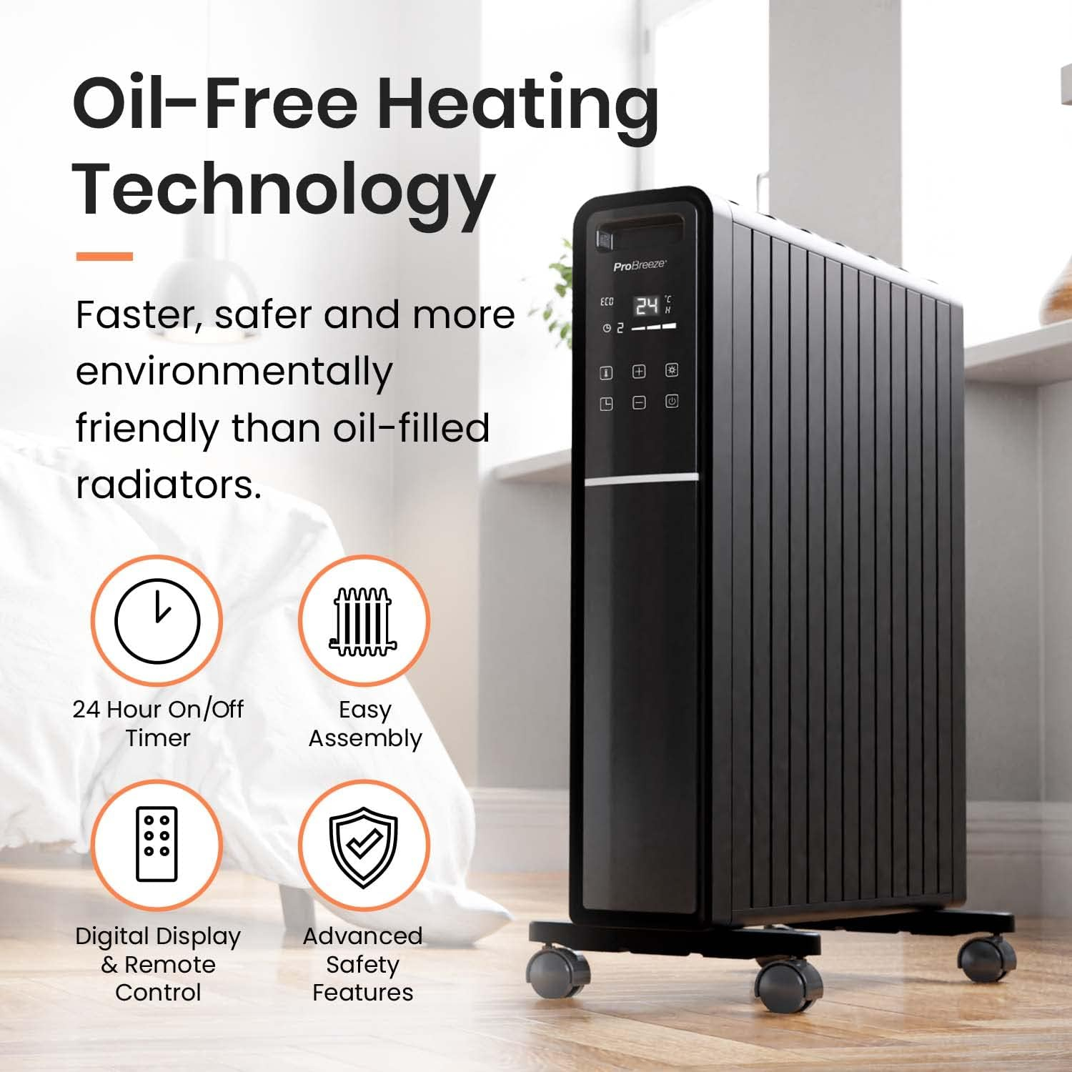 شوفاژ برقی پنلی پرو بریز مدل PB-H14B-EU