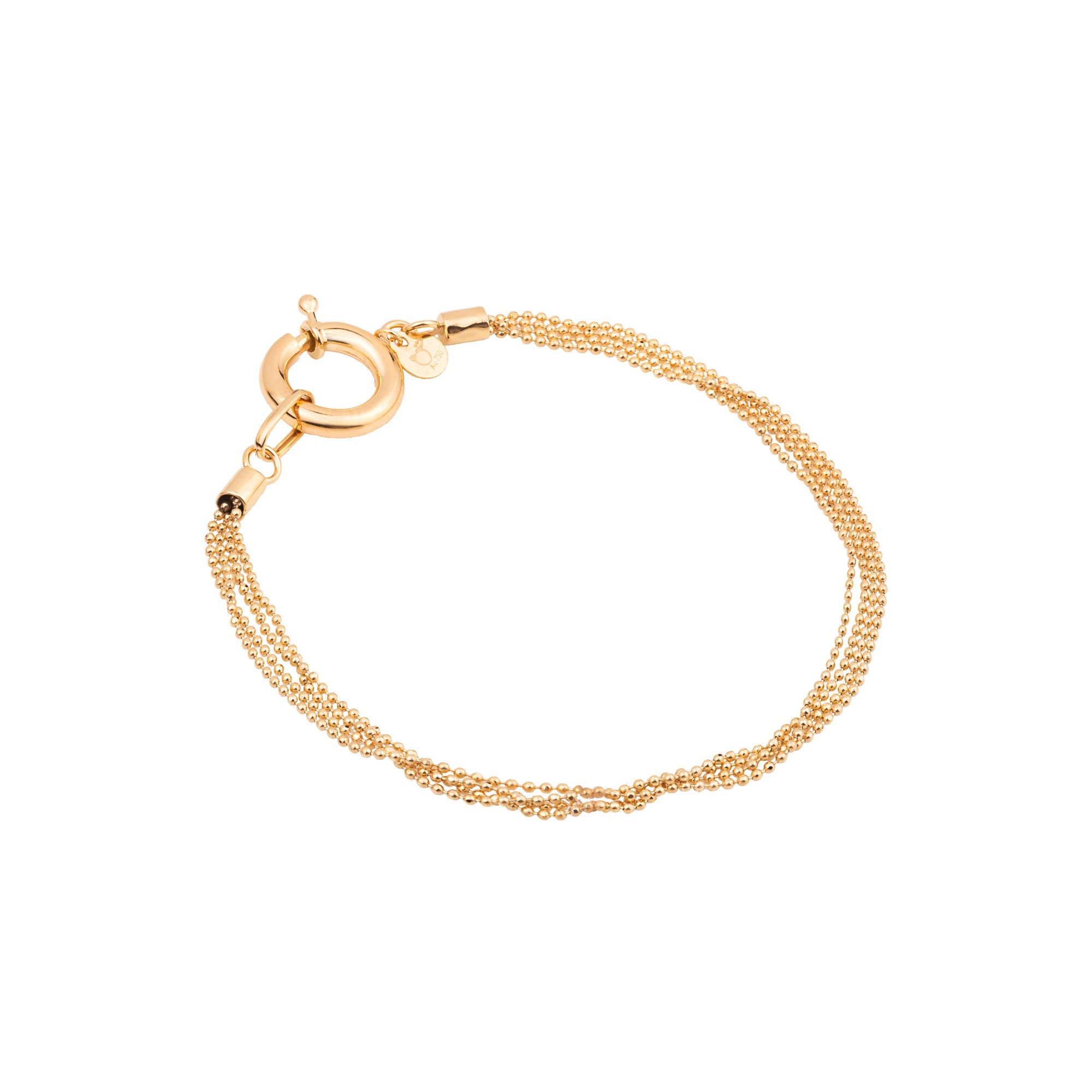 دستبند زنجیری طلا 18 عیار زنانه گالری شیدا مجد مدل پنی چند رشته ای