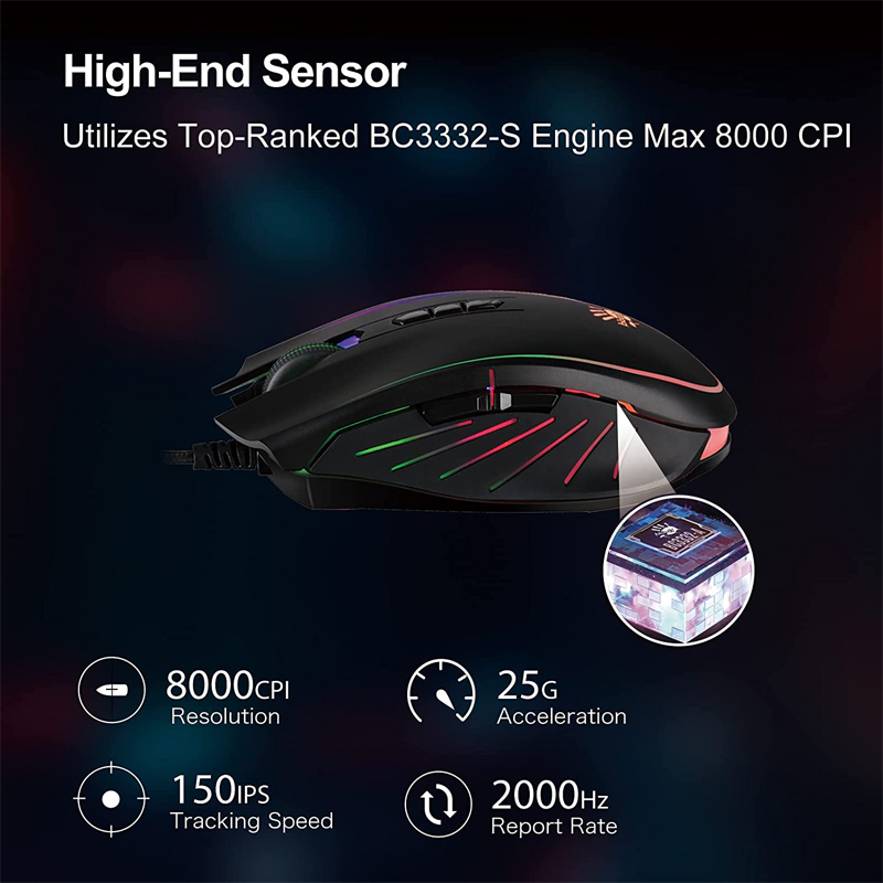 ماوس مخصوص بازی بلادی مدل P_81_S_RGB