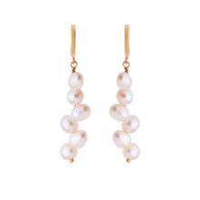 گوشواره حلقه‌ای طلا 18 عیار زنانه گالری شیدا مجد مدل هوک گندمی