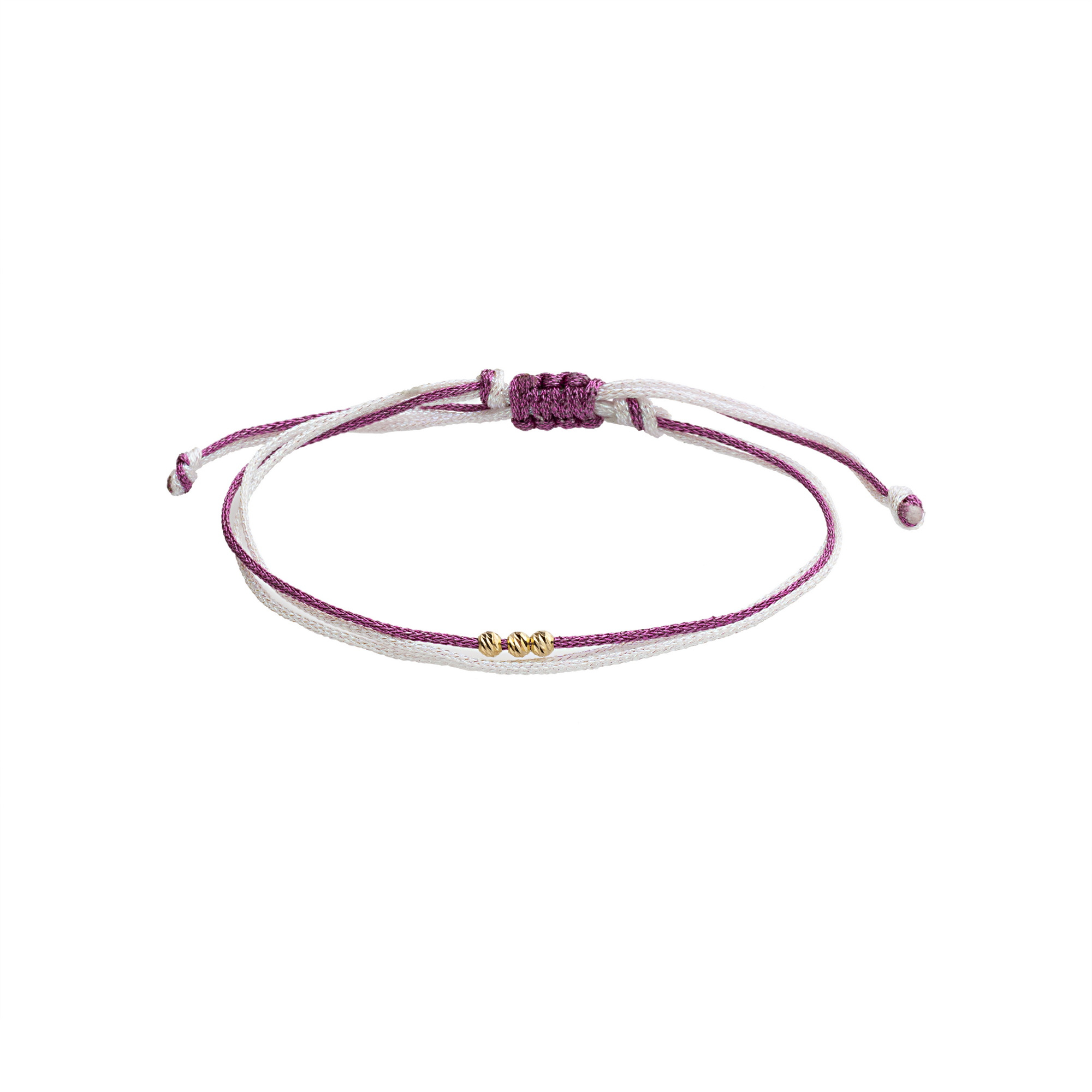 دستبند بند و طلا 18 عیار زنانه گالری شیدا مجد مدل 3 البرنارد نخی لمه