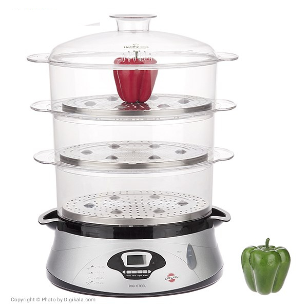 بخارپز پارس خزر مدل Digi Steel