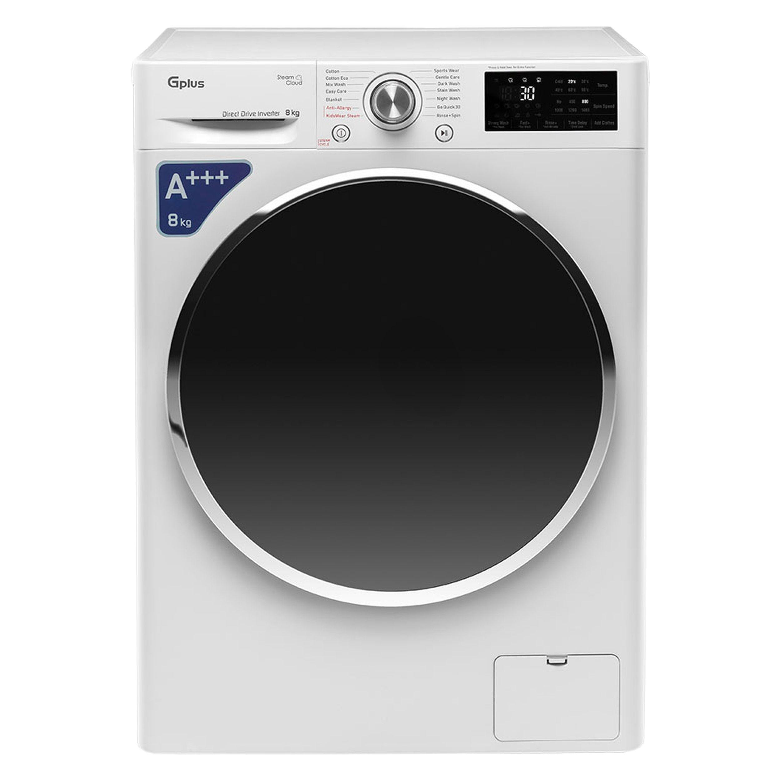 ماشین لباسشویی جی پلاس مدل GWM-P880W ظرفیت 8 کیلوگرم