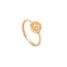 انگشتر طلا 18 عیار زنانه گالری شیدا مجد مدل گوارسه و خورشید سایز 54