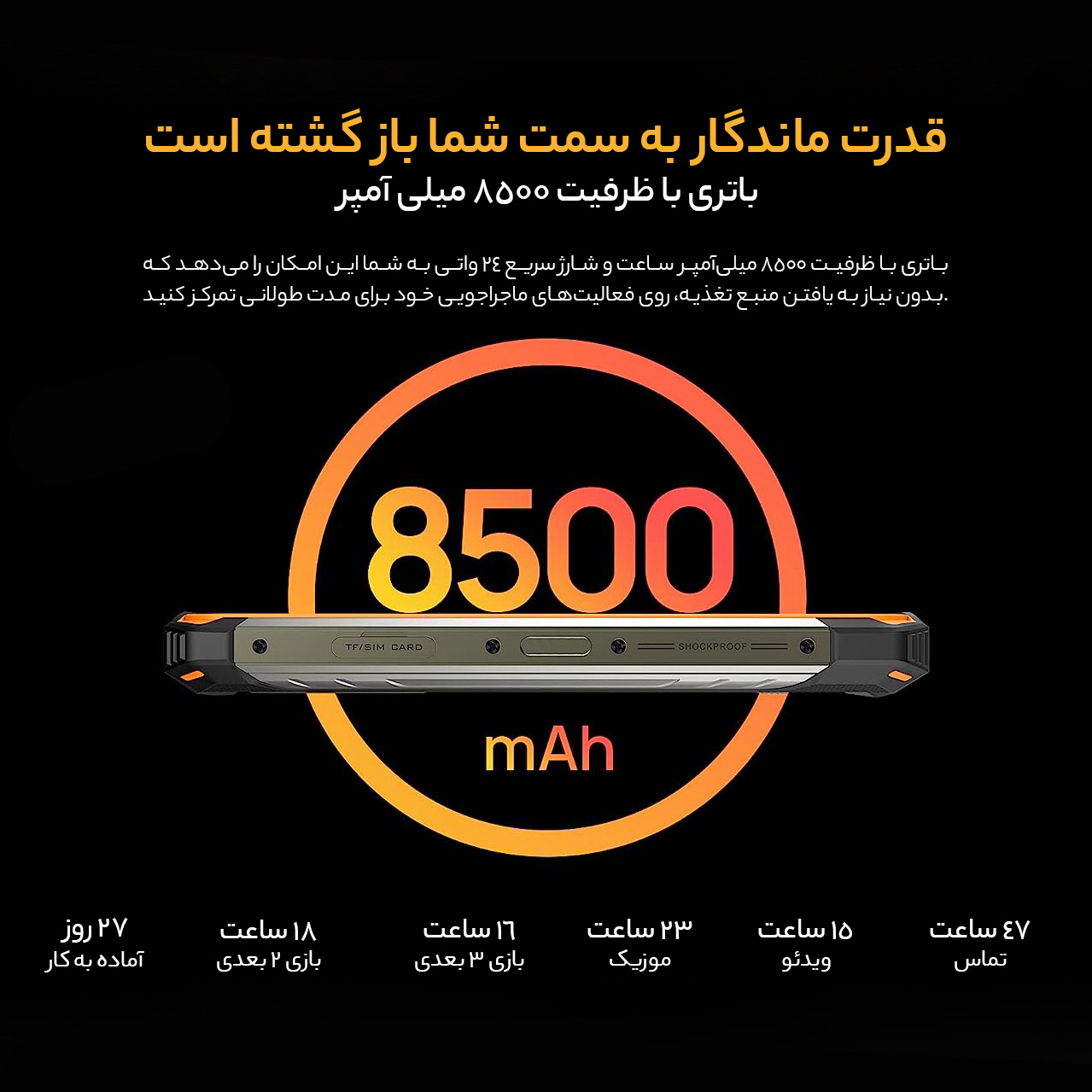 گوشی موبایل دوجی مدل S86 دو سیم‌ کارت ظرفیت 128 گیگابایت و رم 6 گیگابایت