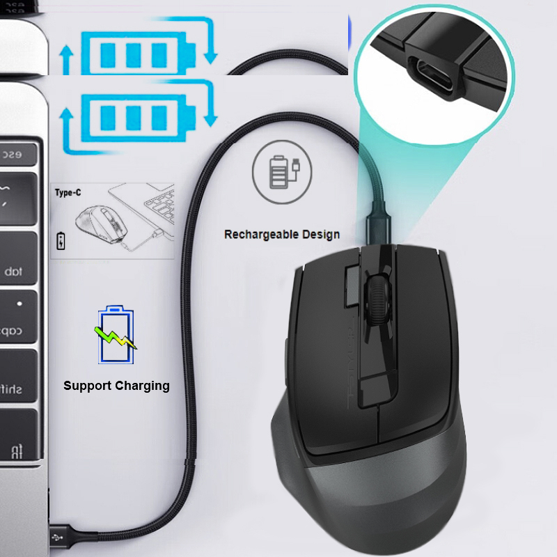 ماوس بی سیم ای فورتک مدل F_STYLER_FB_45CS_AIR2_SILENT